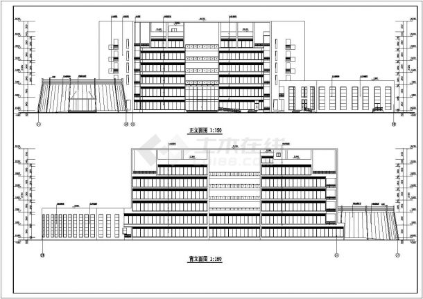 某多层框混结构办公楼设计cad全套建筑施工图（甲级院设计）-图二