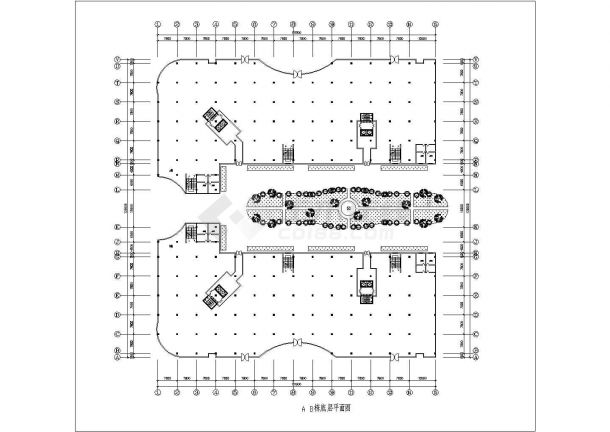 某十八层电梯商住楼设计cad全套建筑施工图纸（含总平面及经济技术指标）-图二