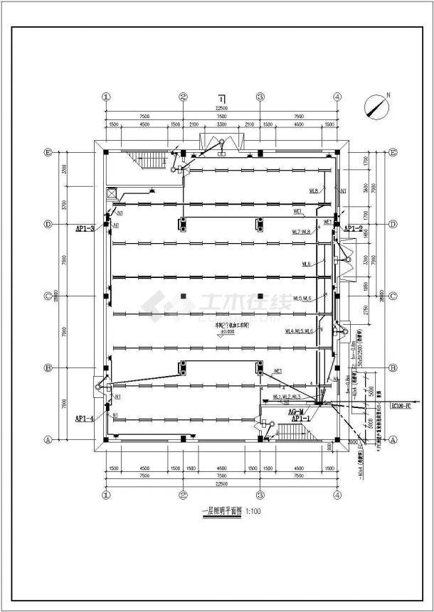 某二层混凝土食堂配电设计cad全套电气施工图纸（含设计说明，含弱电设计）-图二