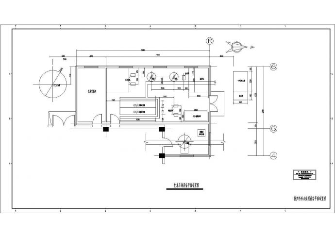 某电厂锅炉水处理系统设计cad工艺施工图（标注详细）_图1