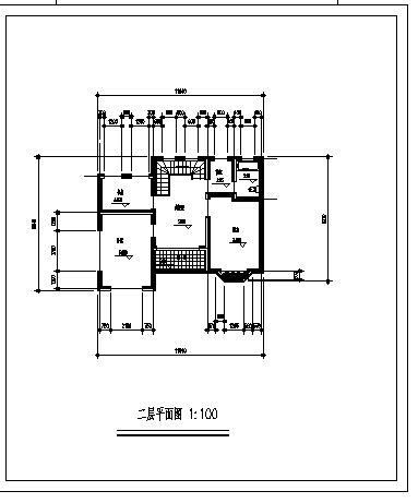 165平方米二层小别墅建筑施工cad图，共七张_图1