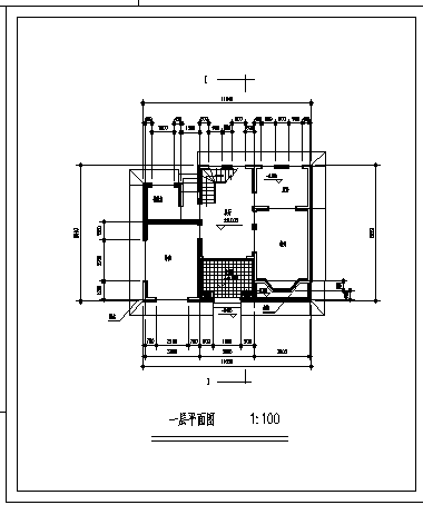 165平方米二层小别墅建筑施工cad图，共七张-图二