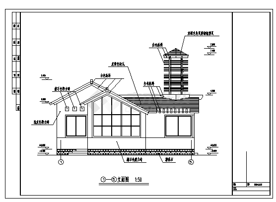 某单层台南嘉苑住宅小区建筑施工cad图，共十二张-图一