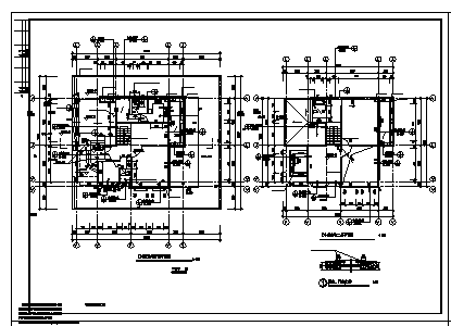 二层小别墅全套建筑施工cad图（带地下二层设计，共五张）-图一