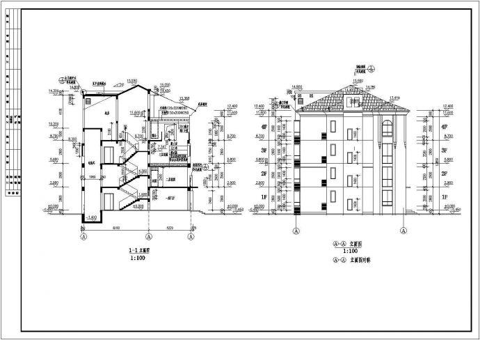 南通市证大满庭芳小区复式楼整体施工设计CAD图纸_图1