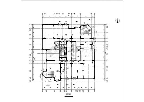 苏州市吴江区某高层点式住宅楼平立面CAD图纸-图二
