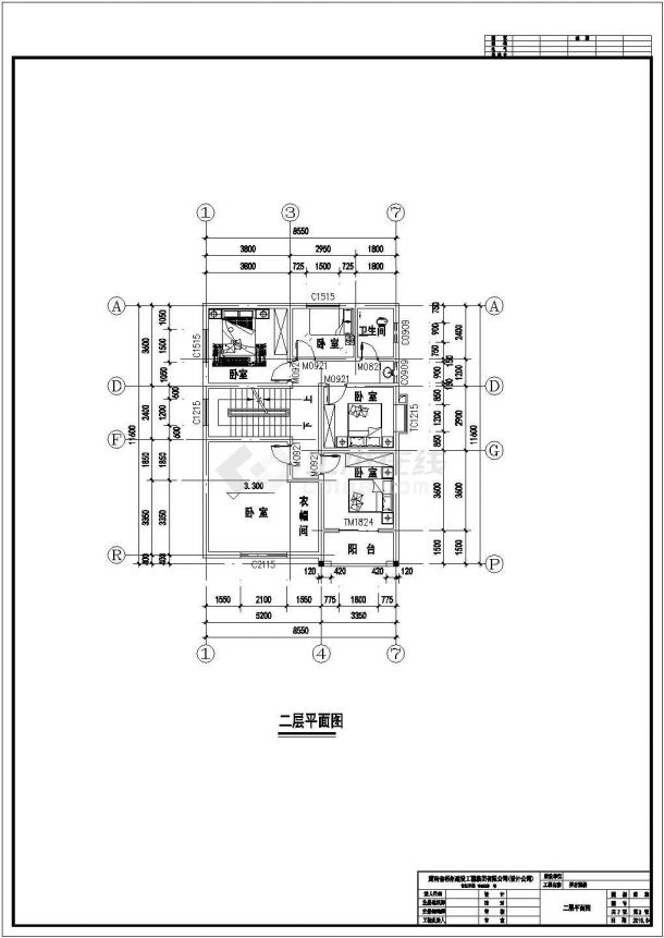 某三层框剪结构别墅设计cad全套建筑施工图（含设计说明，含结构设计）-图二