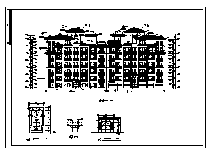 七层小康住宅建筑施工cad图，共十八张-图二