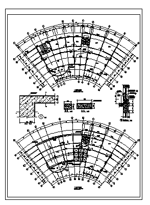 某市三层龙泉江南花园小区会所建筑施工cad图，共五张-图二