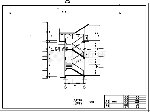 某二层鑫厦别墅建筑施工cad图(带阁楼设计，共六张)-图一