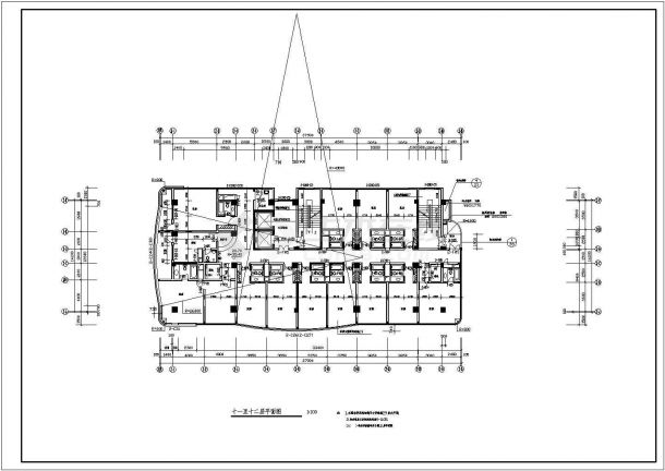 某小高层剪力墙结构三星级宾馆设计cad全套建筑施工图（含设计说明）-图二