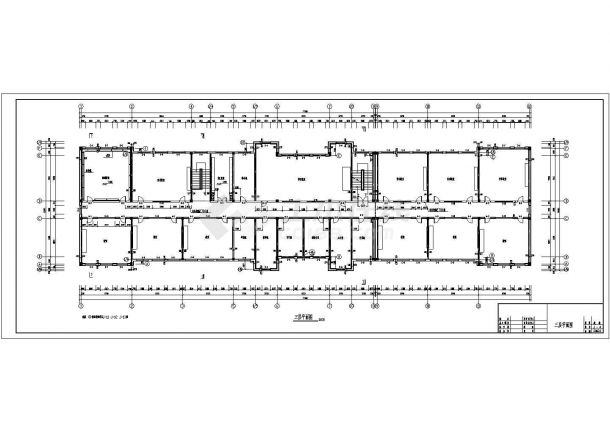 某小学多层框架教学楼设计cad全套建筑施工图（含设计说明）-图二