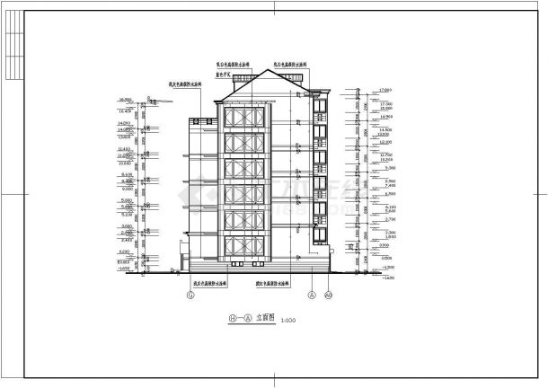招商国际花园小区带地下车库高层住宅设计CAD图纸-图二