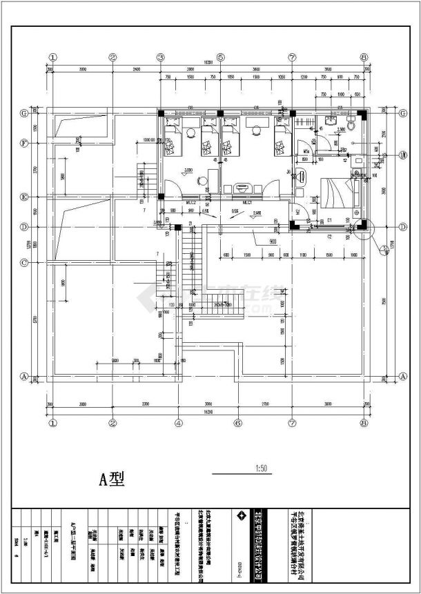 扬州市某小区190平米2层砖混结构单体别墅CAD建筑设计图纸-图一