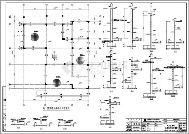 达州市某村镇510平米3层混合结构单体别墅全套结构CAD图纸-图一