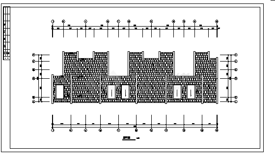 1591平方米某三层带地下室玉泉馨园别墅建筑施工cad图，共十一张-图二