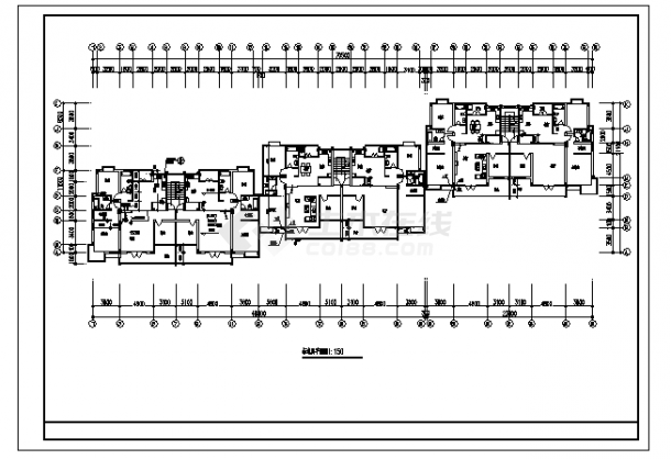 某六层住宅楼扩出建筑施工cad图，共八张-图二