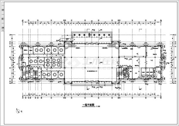 某多层框架结构欧式酒店设计cad全套建筑施工图（标注详细）-图二