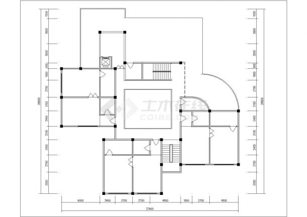 大庆市某幼儿园3500平米3层混合结构教学楼平立面设计CAD图纸-图一