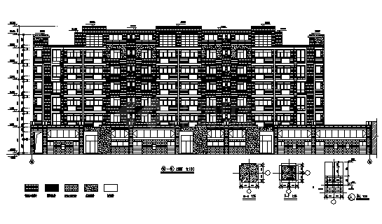 五层加跃层住宅楼建筑施工cad图，共十张-图一