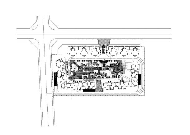 嘉兴市某大型市民广场绿化景观设计CAD施工图-图一