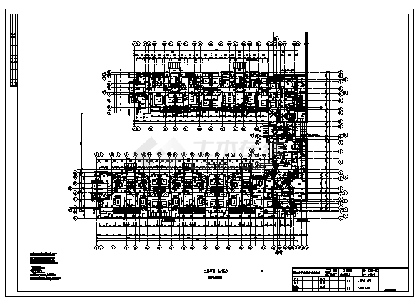 六层带阁楼亲亲家园A区住宅楼建筑施工cad图(带地下室设计，共十一张)-图一
