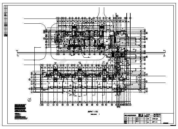 六层带阁楼亲亲家园A区住宅楼建筑施工cad图(带地下室设计，共十一张)-图二
