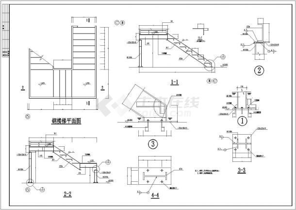 某标准现代汽车带夹层钢展厅结构设计方案详细施工CAD图纸-图二
