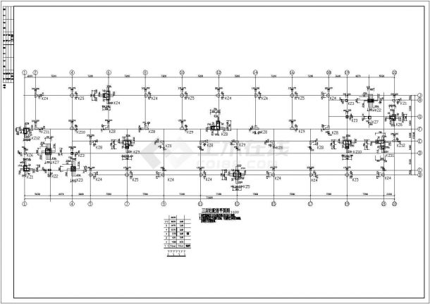 某标准现代宿舍综合楼结构设计方案详细施工CAD图纸-图二