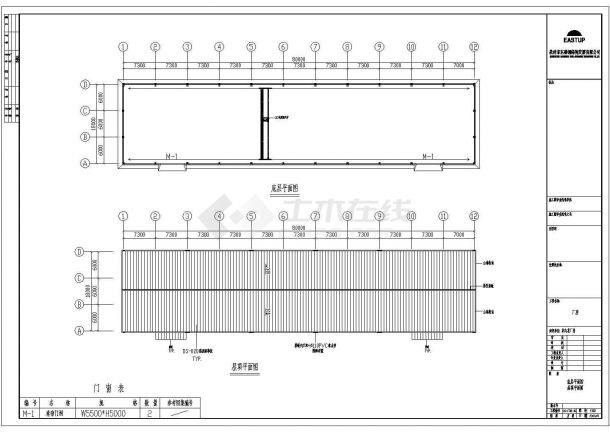 厂房设计_某标准现代苏内某厂房设计方案详细施工CAD图纸-图二
