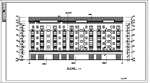 3205平方米六层住宅楼建筑施工cad图，共十六张-图一