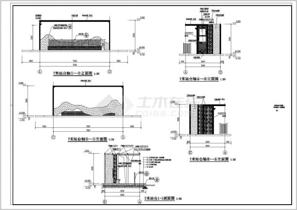 7米14米公交站台新建工程--建筑-图一