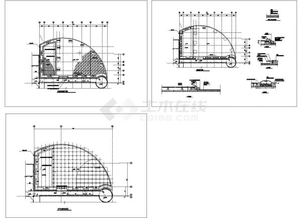 昆明市某实验中学教学楼屋顶花园平面设计CAD施工图-图二