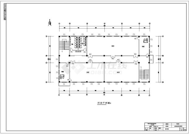 土木工程毕业设计_土木工程毕业设计_3088㎡三层框架图书馆钢筋及广联达算量（含CAD图纸）-图二