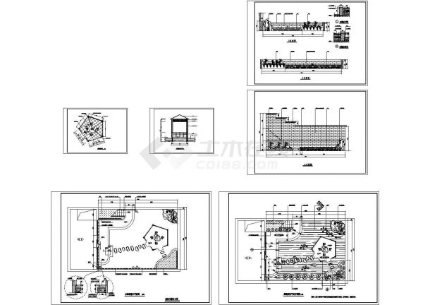 长沙芙蓉区某大型医院屋顶花园景观建筑设计CAD施工图-图二