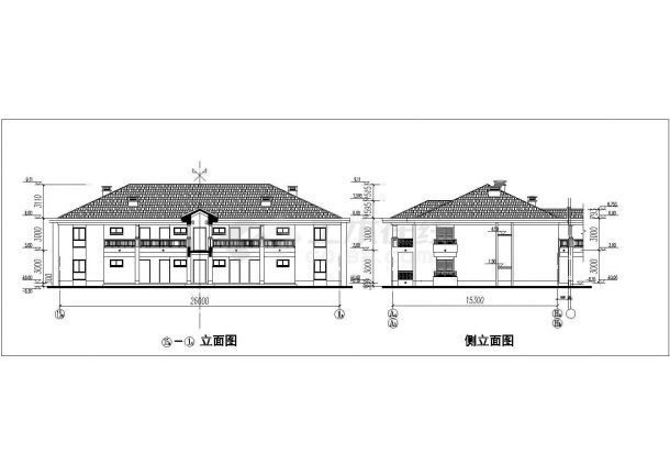 温州市某小区1900平米2层框架酒店式公寓楼平立面设计CAD图纸-图二