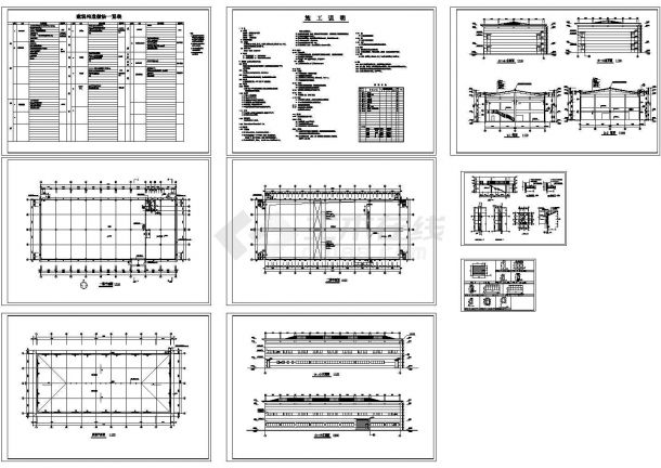 厂房设计_某现代标准多层厂房建筑设计详细施工CAD图纸-图一