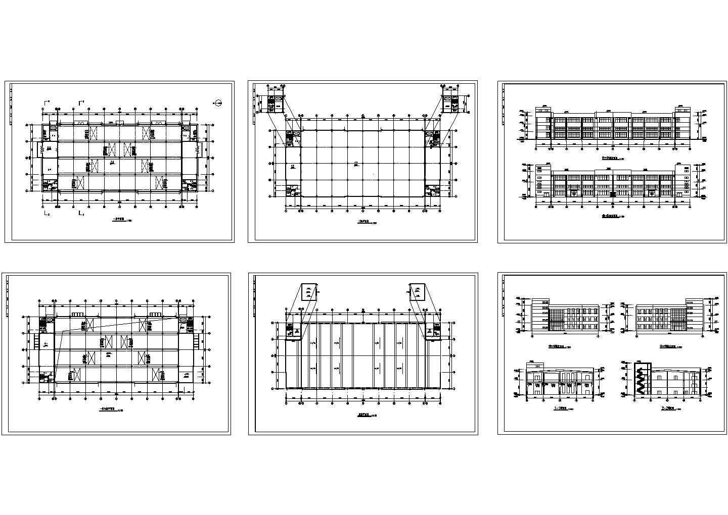 厂房设计_某现代标准大型二层厂房建筑设计方案详细施工CAD图纸