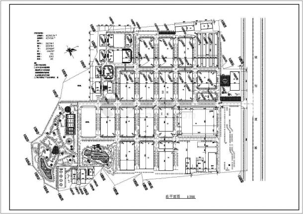 厂房设计_某现代标准工业城厂房建筑设计详细施工CAD图纸-图一