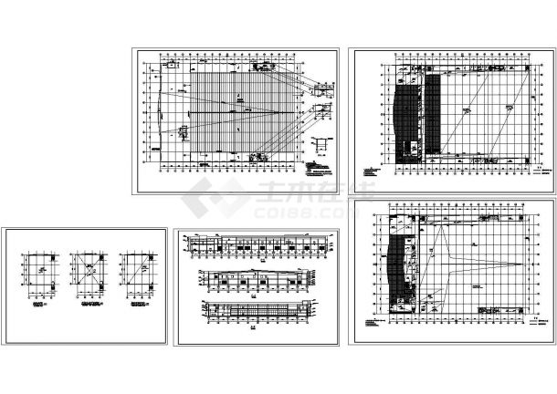 厂房设计_某现代标准单层厂房建筑设计详细施工CAD图纸-图一
