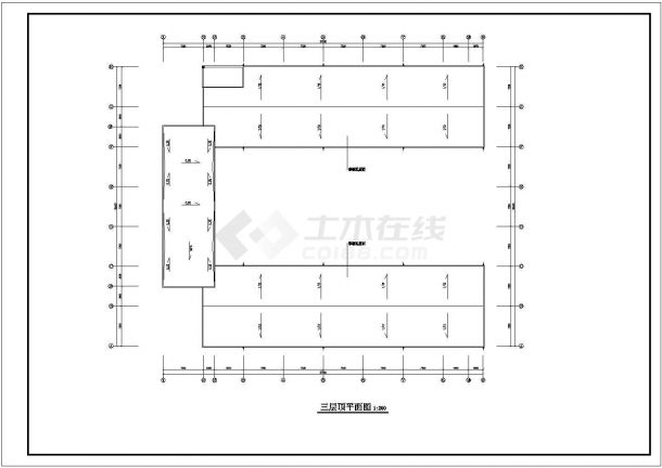 某现代标准型工业区建筑结构详细设计施工CAD图纸-图二