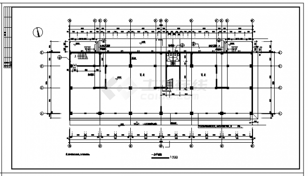 某六层住宅楼全套建筑施工cad图，共十二张-图一