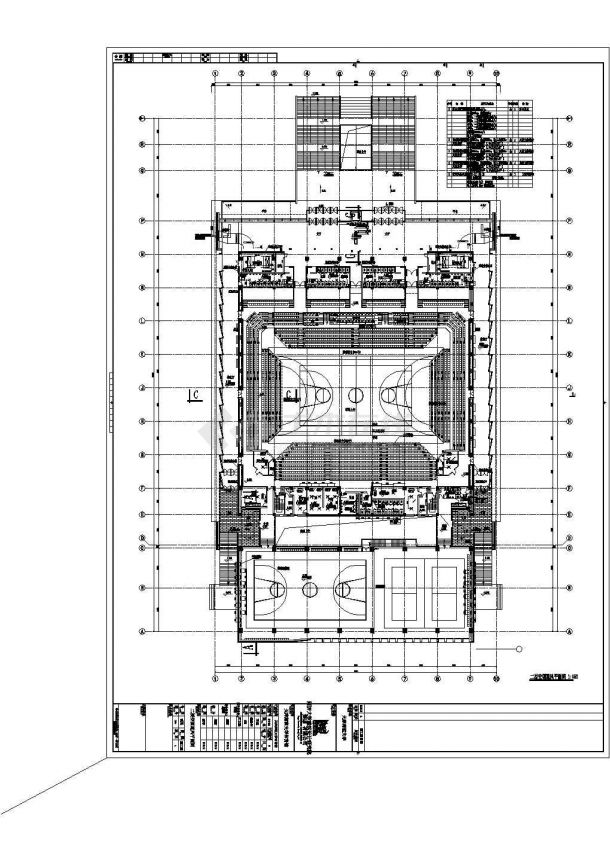 重庆渝中区某职业技术学院体育馆暖通系统设计CAD施工图-图二