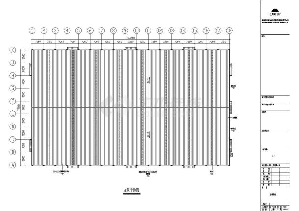 某跨距3*24米轻型门式钢屋架厂房设计cad全套结构施工图（含设计说明，含建筑设计）-图一