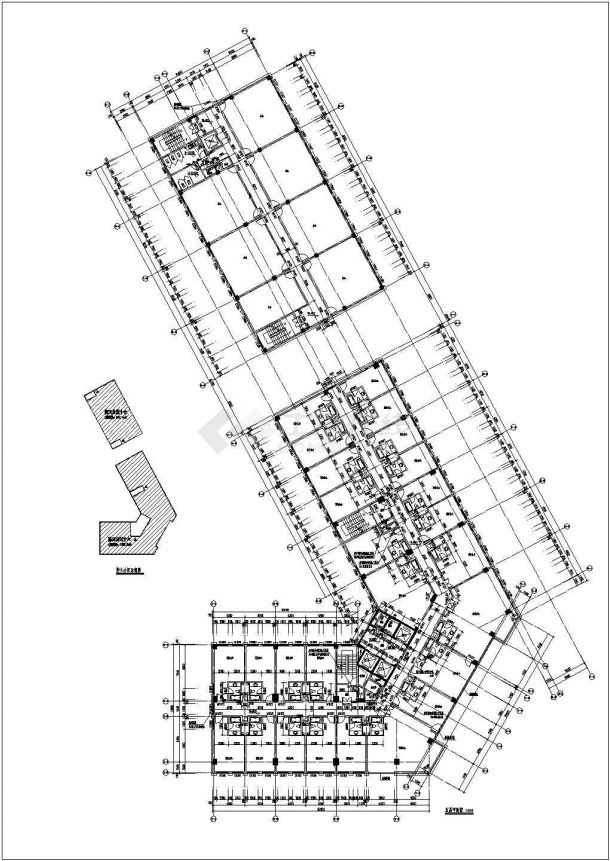 某十三层商务大楼设计cad全套建筑施工图（标注详细）-图二