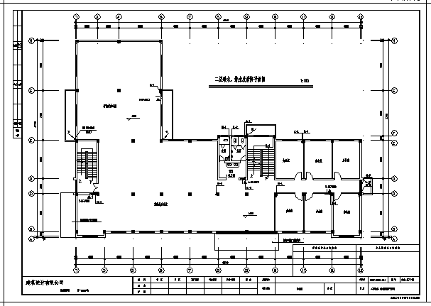 四层综合办公楼全套给排水施工cad图(含消防设计，共十张)_图1