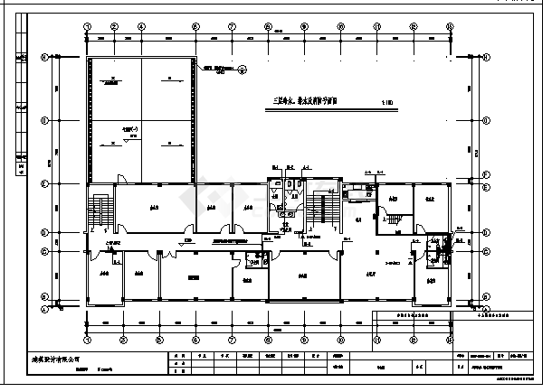 四层综合办公楼全套给排水施工cad图(含消防设计，共十张)-图二