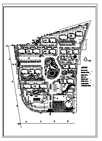 某市四万平方米六层住宅小区规划设计cad图(含总平面图)_图1
