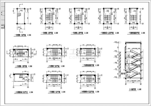 某多层疗养院设计cad全套建筑施工图（甲级院设计）-图二