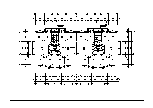 某六层住宅建筑施工cad图(带地下室设计，共十一张)_图1